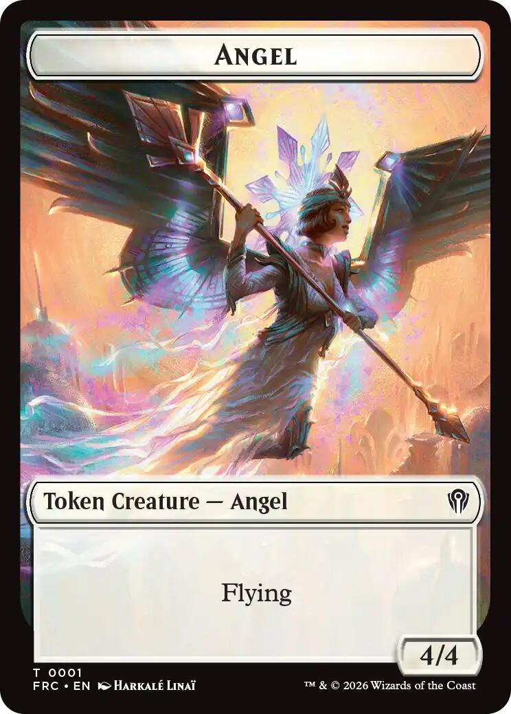 Angel // Myr Double-Sided Token [Reality Fracture Commander Tokens] | Total Play