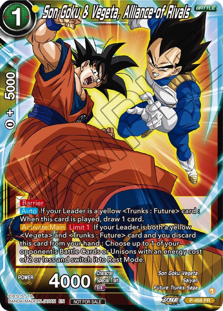 Son Goku & Vegeta, Alliance of Rivals (Z03 Dash Pack) (P-468) [Promotion Cards] | Total Play