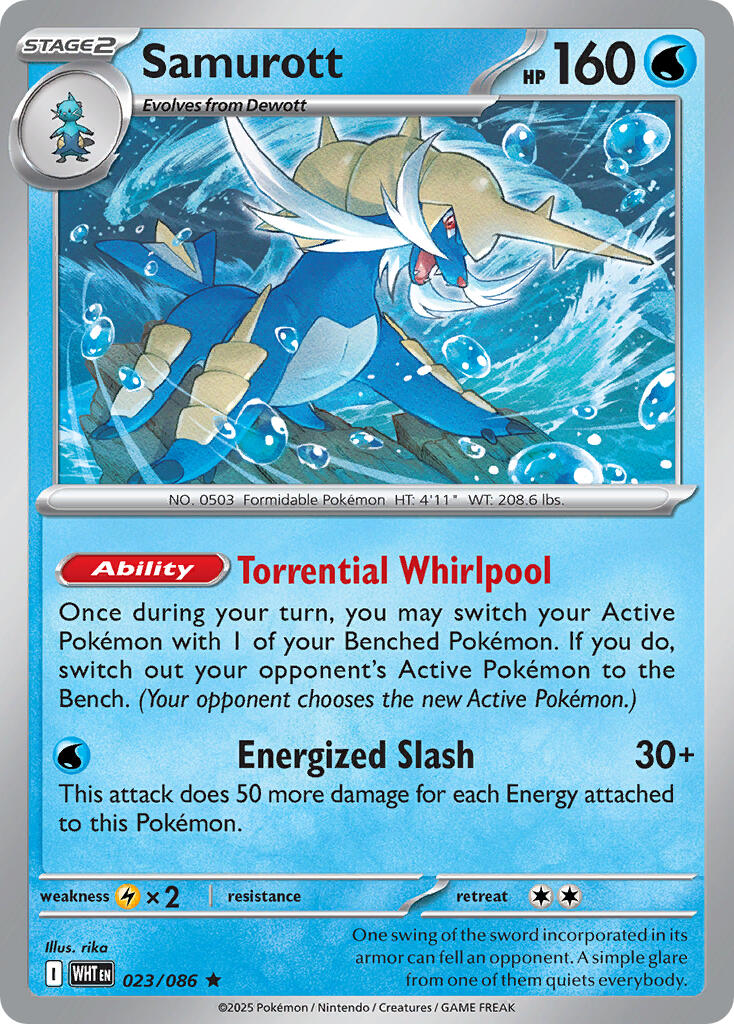Samurott (023/086) (Deck Exclusive) [Scarlet & Violet: White Flare] | Total Play