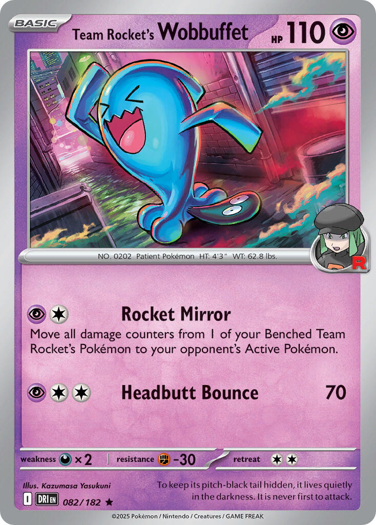 Team Rocket's Wobbuffet (082/182) (Deck Exclusive) [Scarlet & Violet: Destined Rivals] | Total Play