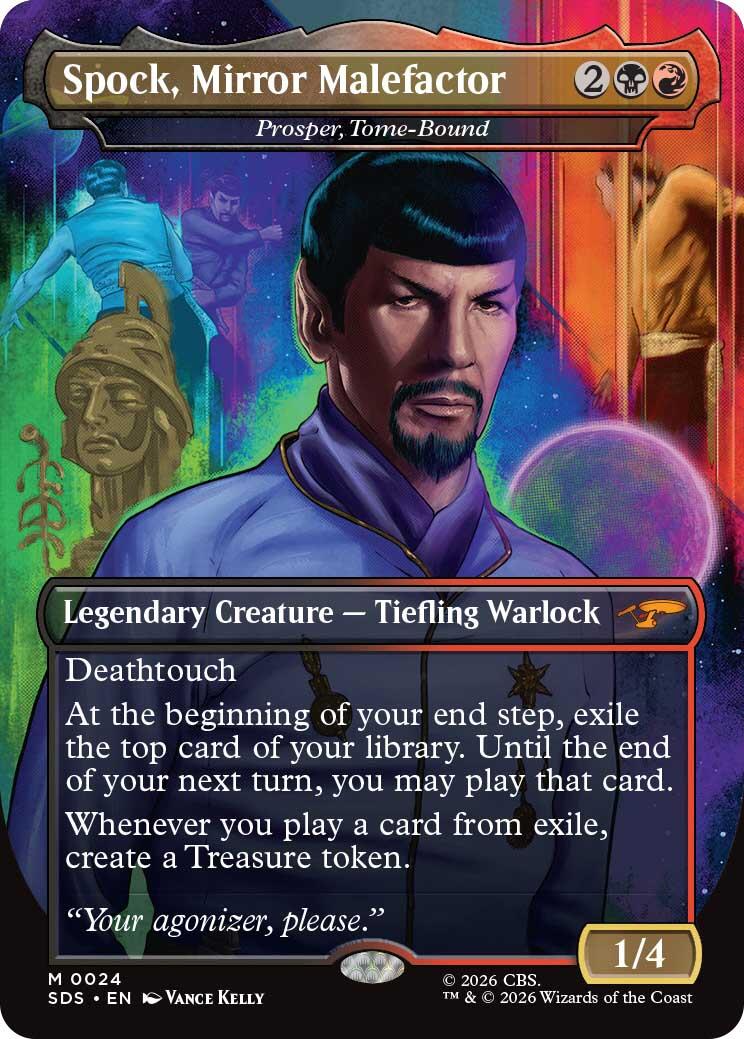 Spock, Mirror Malefactor - Prosper, Tome-Bound (Borderless) [Star Trek: Stardates] | Total Play