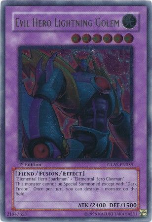 Evil Hero Lightning Golem [GLAS-EN039] Ultimate Rare | Total Play