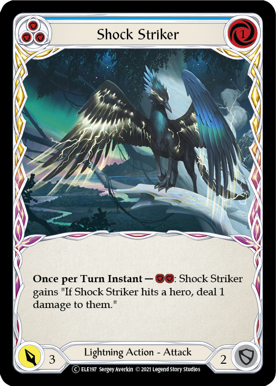 Shock Striker (Blue) [U-ELE197] (Tales of Aria Unlimited)  Unlimited Rainbow Foil | Total Play