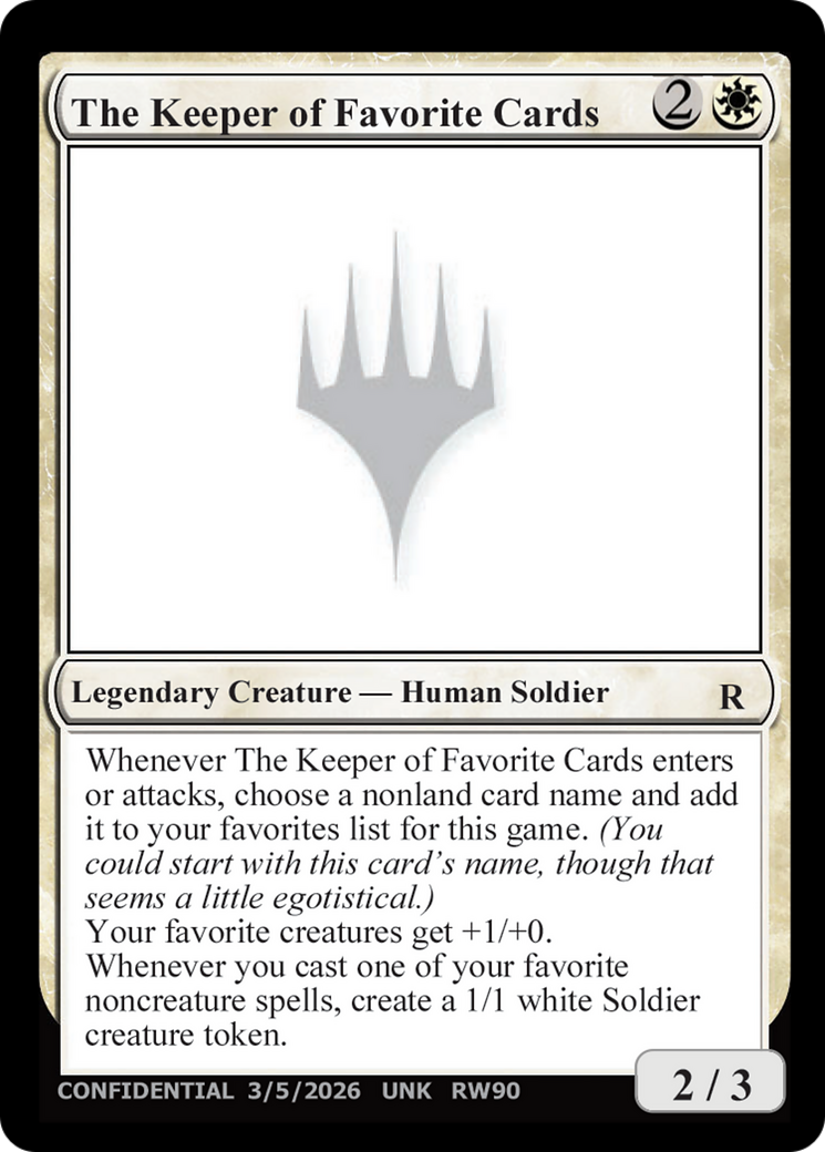 The Keeper of Favorite Cards (3/5/2026) [Unknown Event] | Total Play