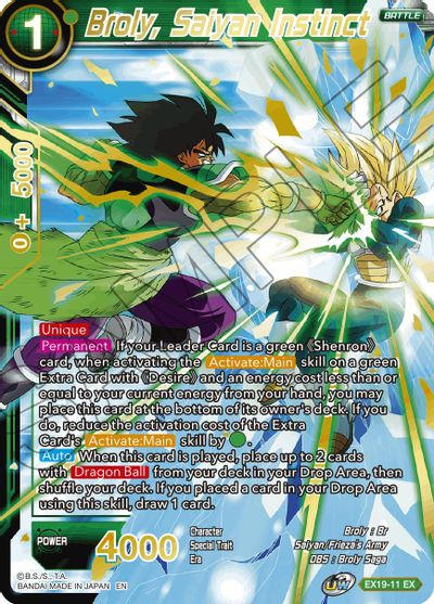 Broly, Saiyan Instinct (EX19-11) [Special Anniversary Set 2021] | Total Play