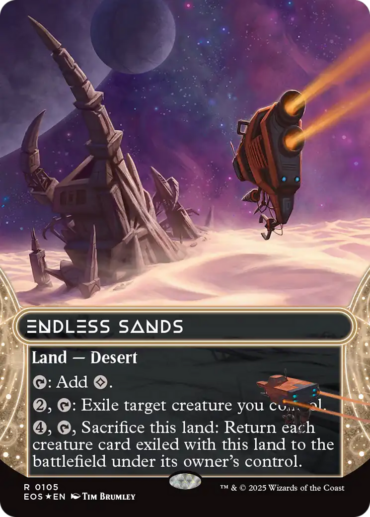 Endless Sands (0105) (Borderless) (Galaxy Foil) [Edge of Eternities: Stellar Sights] | Total Play