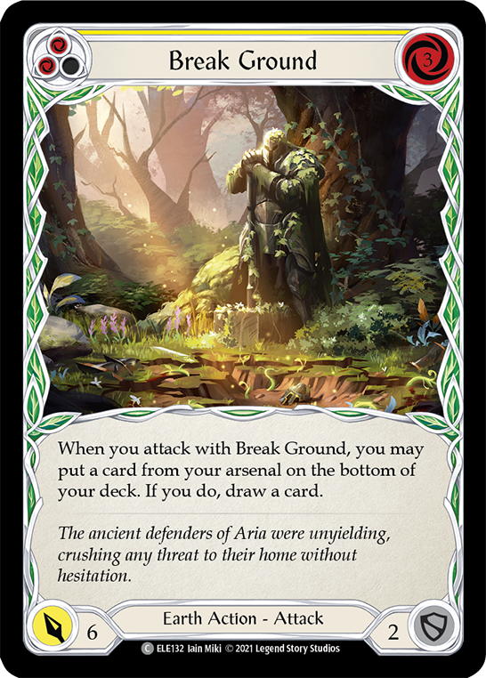 Break Ground (Yellow) [ELE132] (Tales of Aria)  1st Edition Rainbow Foil | Total Play