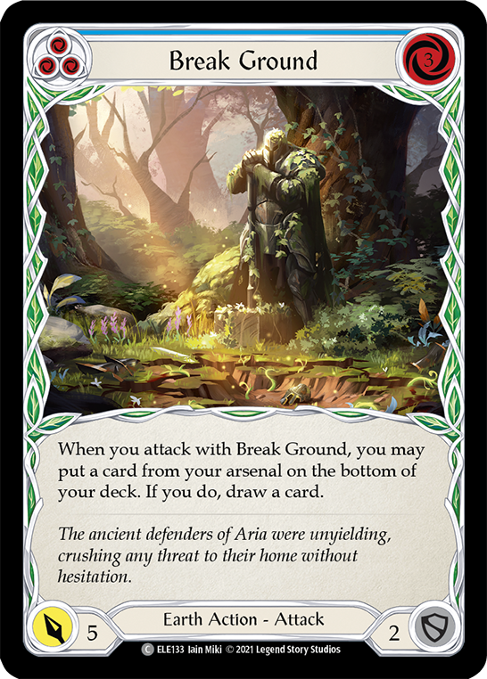 Break Ground (Blue) [ELE133] (Tales of Aria)  1st Edition Normal | Total Play