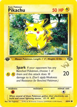 Pikachu (60/64) (W Stamped Promo) [Jungle 1st Edition] | Total Play
