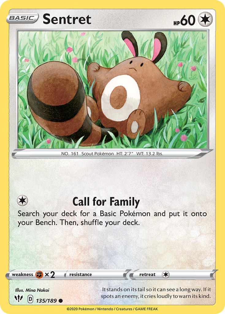 Sentret (135/189) [Sword & Shield: Darkness Ablaze] | Total Play