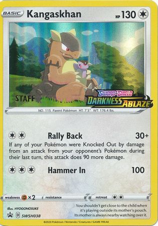 Kangaskhan (SWSH038) (Staff Prerelease Promo) [Sword & Shield: Black Star Promos] | Total Play