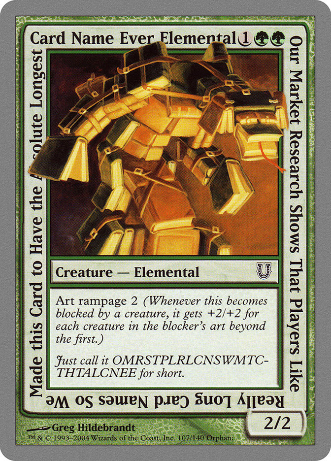 Our Market Research Shows That Players Like Really Long Card Names So We Made this Card to Have the Absolute Longest Card Name Ever Elemental [Unhinged] | Total Play