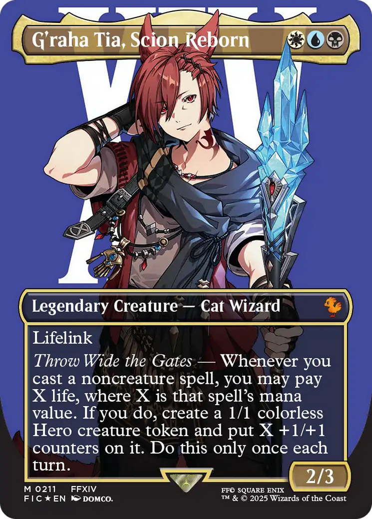 G'raha Tia, Scion Reborn (Borderless) (Surge Foil) [FINAL FANTASY Commander] | Total Play