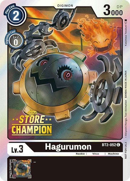 Hagurumon [BT2-052] (Store Champion) [Release Special Booster Promos] | Total Play