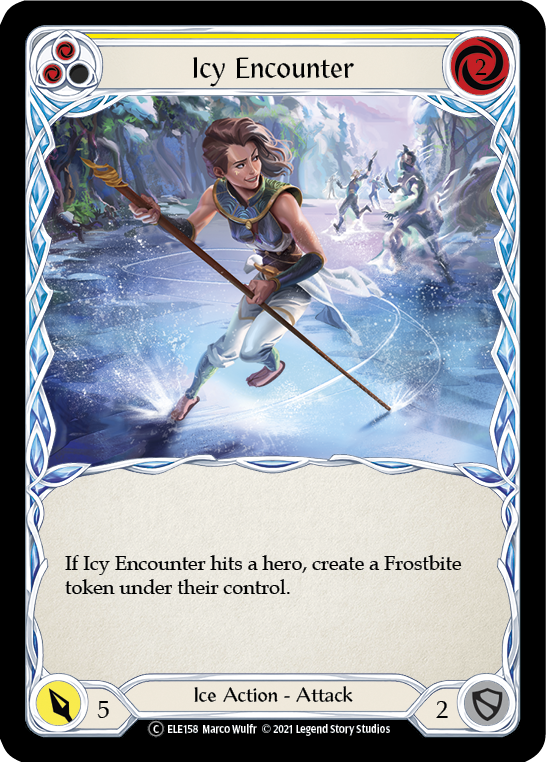 Icy Encounter (Yellow) [U-ELE158] (Tales of Aria Unlimited)  Unlimited Rainbow Foil | Total Play