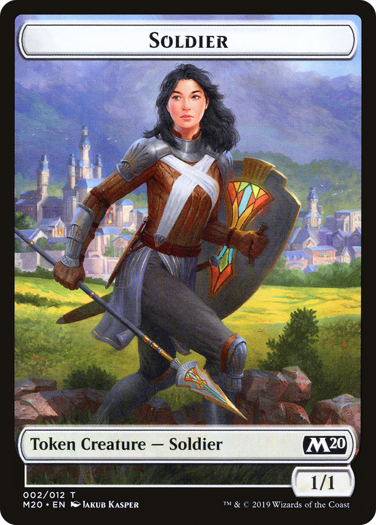 Soldier // Dinosaur Double-Sided Token [Game Night 2019 Tokens] | Total Play