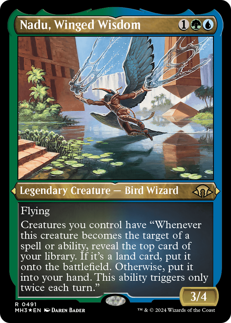 Nadu, Winged Wisdom (Foil Etched) [Modern Horizons 3] | Total Play