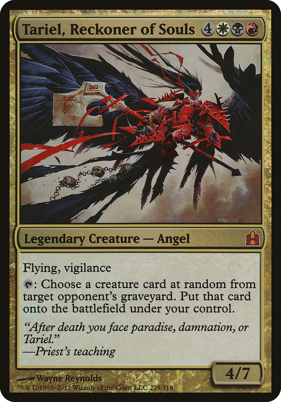 Tariel, Reckoner of Souls (Oversized) [Commander 2011 Oversized] | Total Play