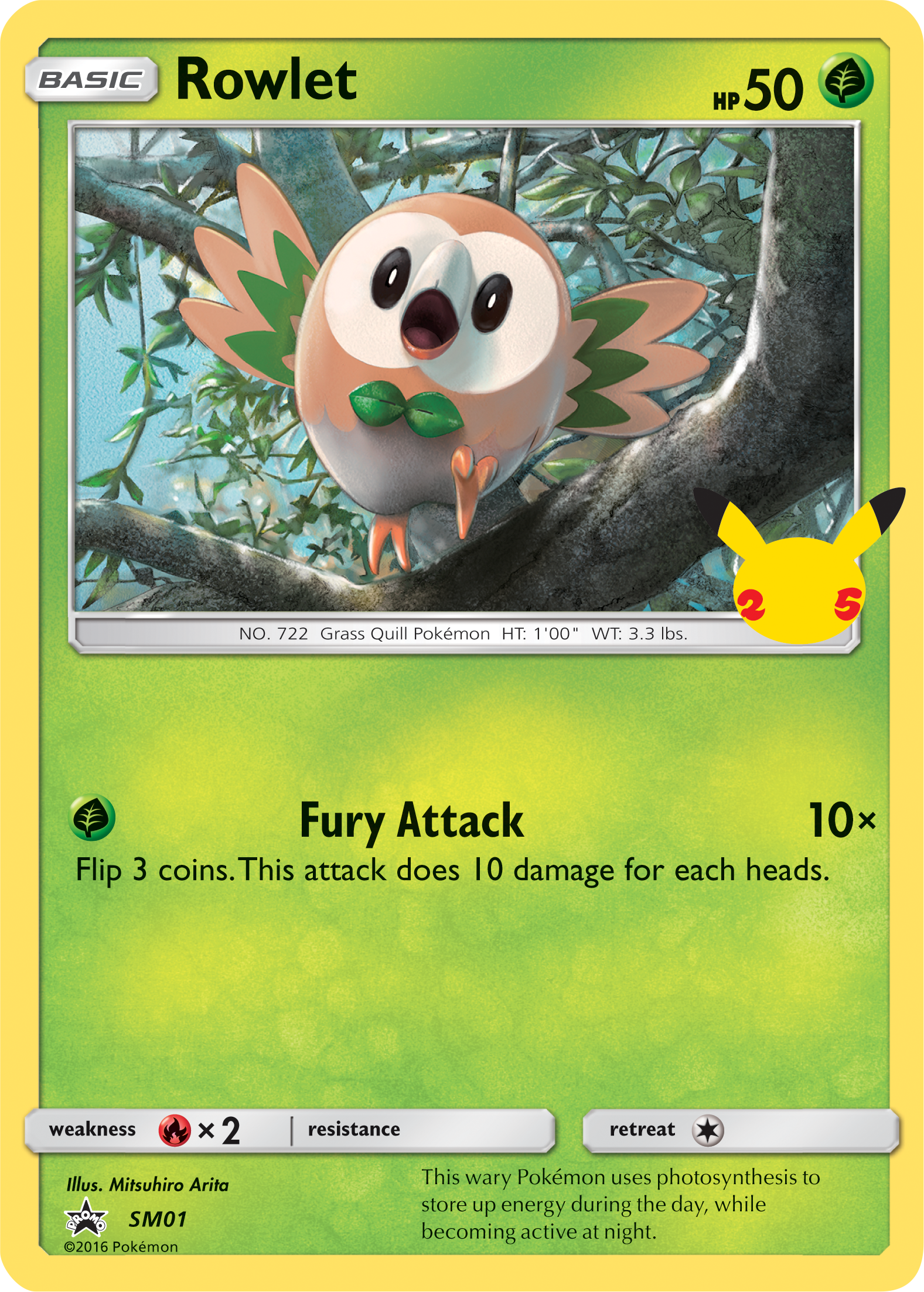 Rowlet (SM01) (Jumbo Card) [First Partner Pack] | Total Play