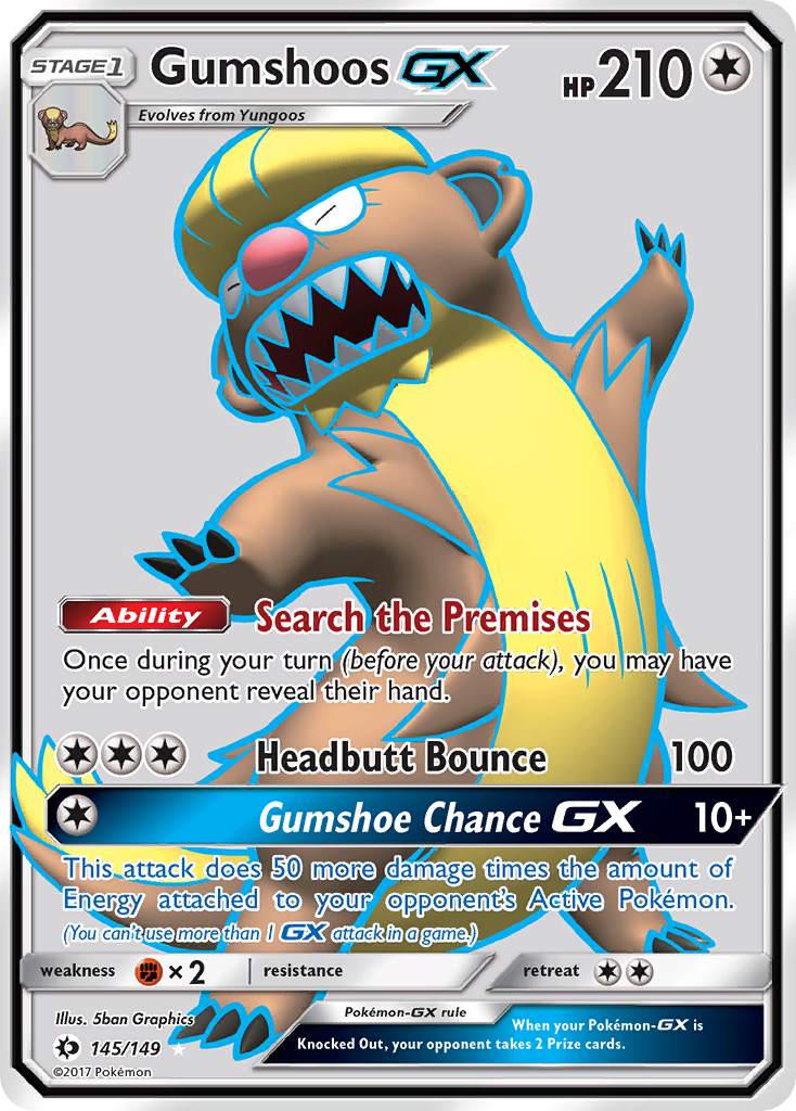 Gumshoos GX (145/149) [Sun & Moon: Base Set] | Total Play