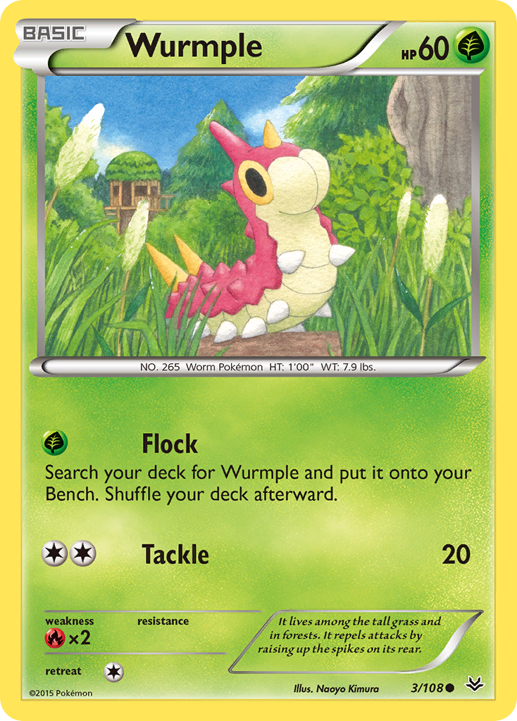 Wurmple (3/108) [XY: Roaring Skies] | Total Play