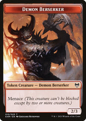 Elf Warrior // Demon Berserker Double-Sided Token [Kaldheim Tokens] | Total Play