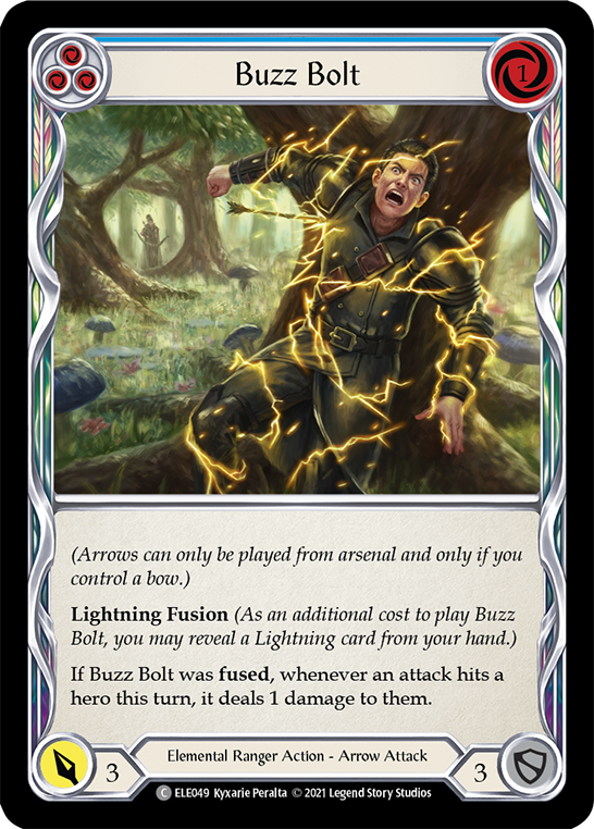 Buzz Bolt (Blue) [ELE049] (Tales of Aria)  1st Edition Rainbow Foil | Total Play