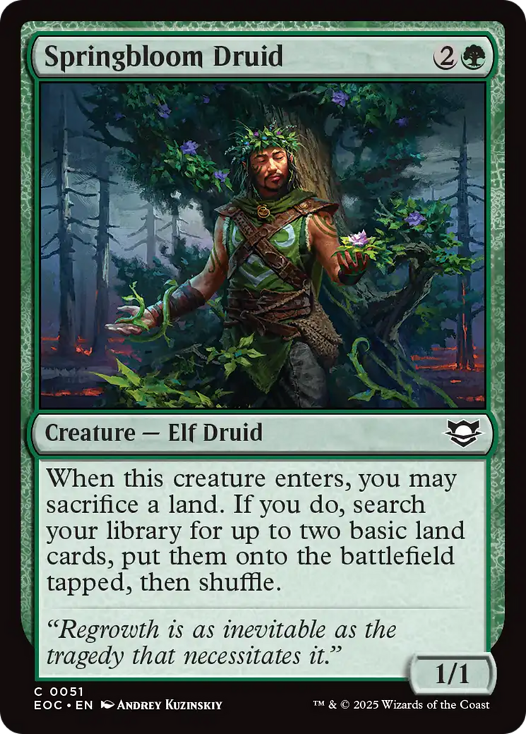 Springbloom Druid [Edge of Eternities Commander] | Total Play