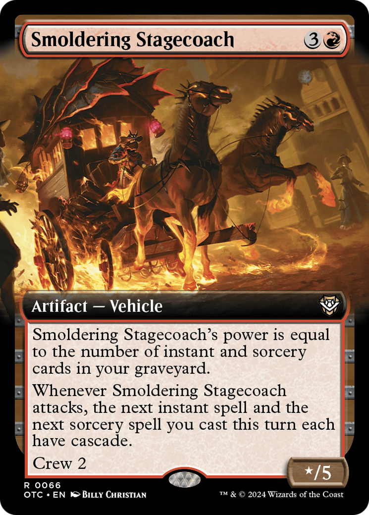 Smoldering Stagecoach (Extended Art) [Outlaws of Thunder Junction Commander] | Total Play