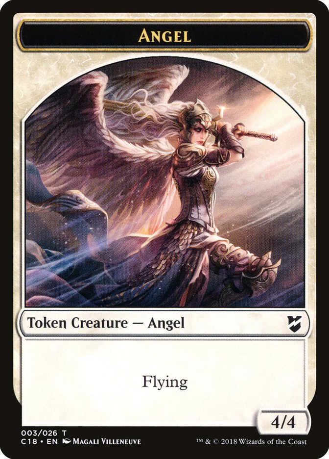 Zombie // Angel Double-Sided Token [Commander 2018 Tokens] | Total Play