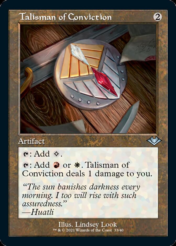 Talisman of Conviction (Retro Foil Etched) [Modern Horizons] | Total Play