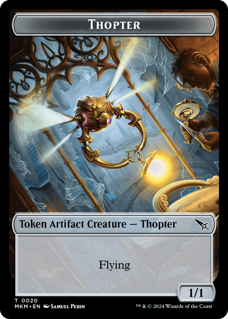 Thopter (0020) // Merfolk Double-Sided Token [Murders at Karlov Manor Tokens] | Total Play