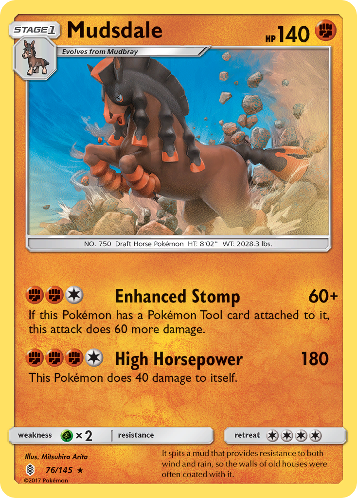 Mudsdale (76/145) [Sun & Moon: Guardians Rising] | Total Play