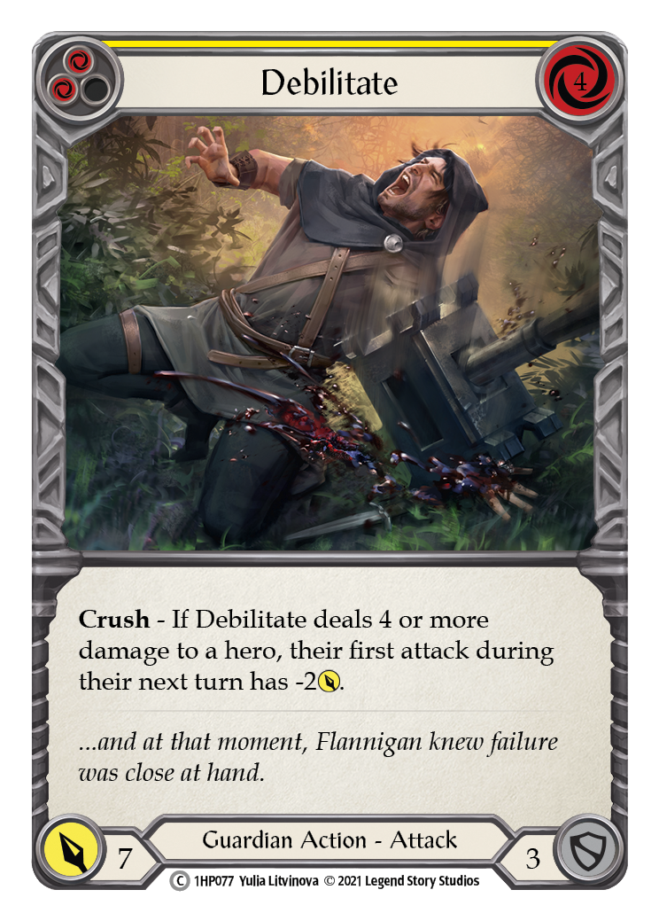 Debilitate (Yellow) [1HP077] (History Pack 1) | Total Play