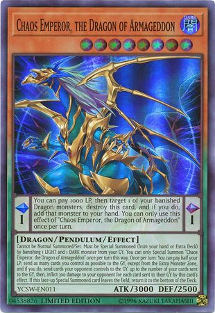 Chaos Emperor, the Dragon of Armageddon [YCSW-EN011] Super Rare | Total Play