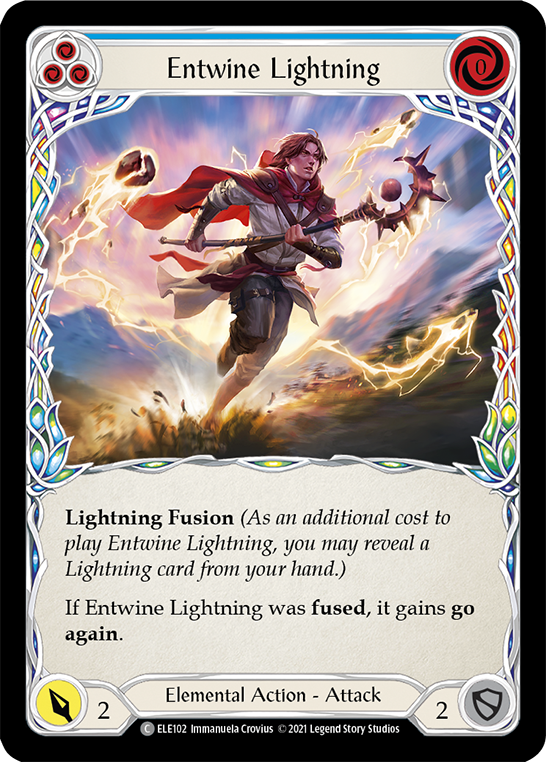 Entwine Lightning (Blue) [ELE102] (Tales of Aria)  1st Edition Rainbow Foil | Total Play
