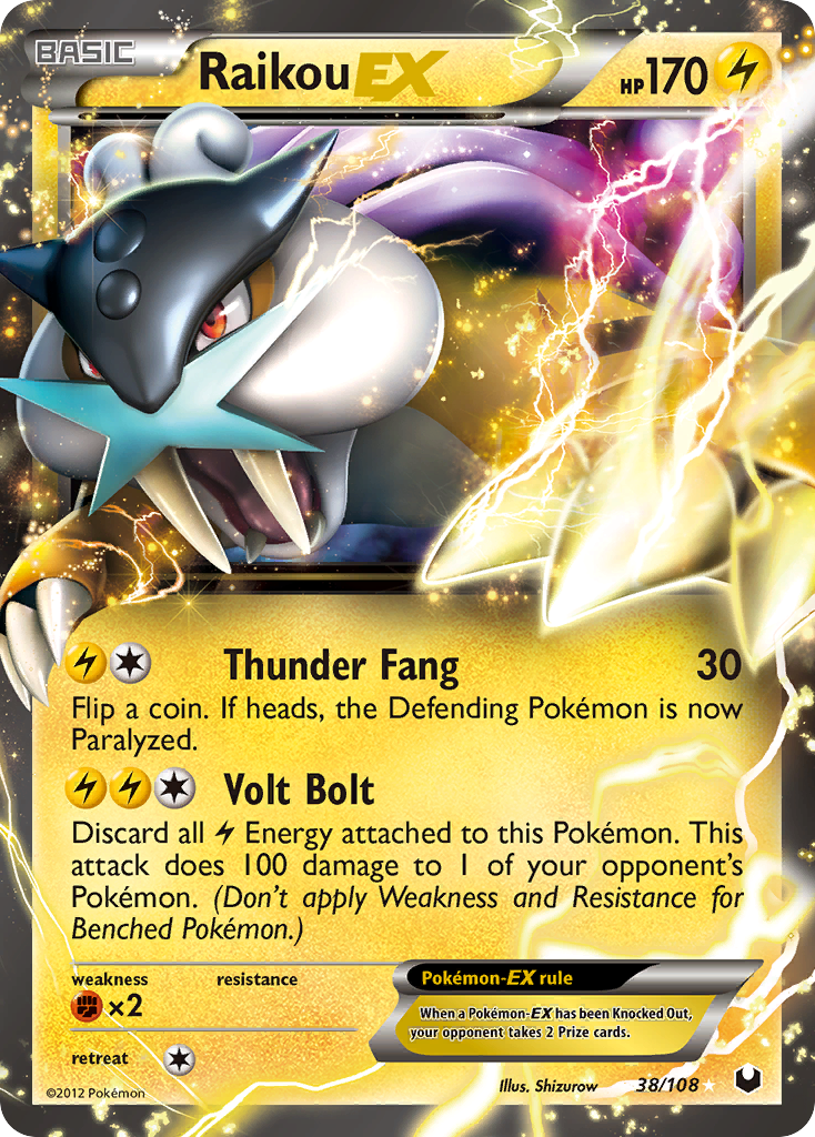 Raikou EX (38/108) [Black & White: Dark Explorers] | Total Play