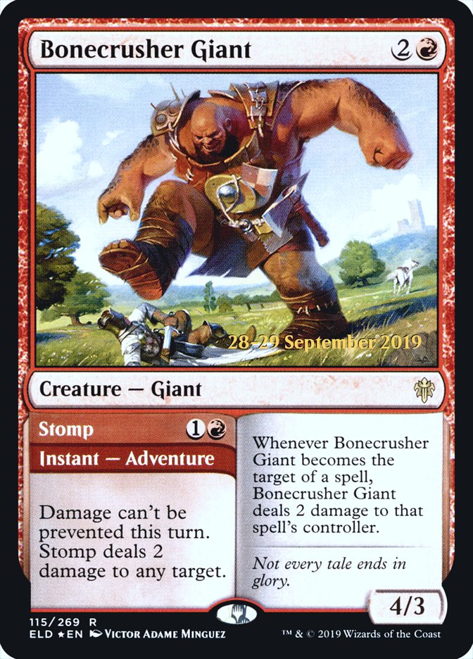 Bonecrusher Giant // Stomp [Throne of Eldraine Prerelease Promos] | Total Play