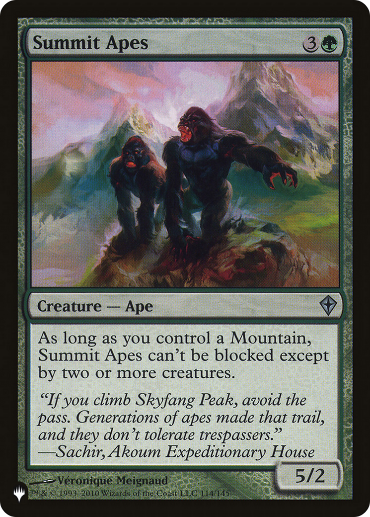 Summit Apes [The List Reprints] | Total Play