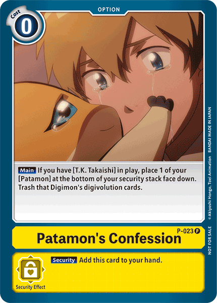 Patamon's Confession [P-023] [Promotional Cards] | Total Play