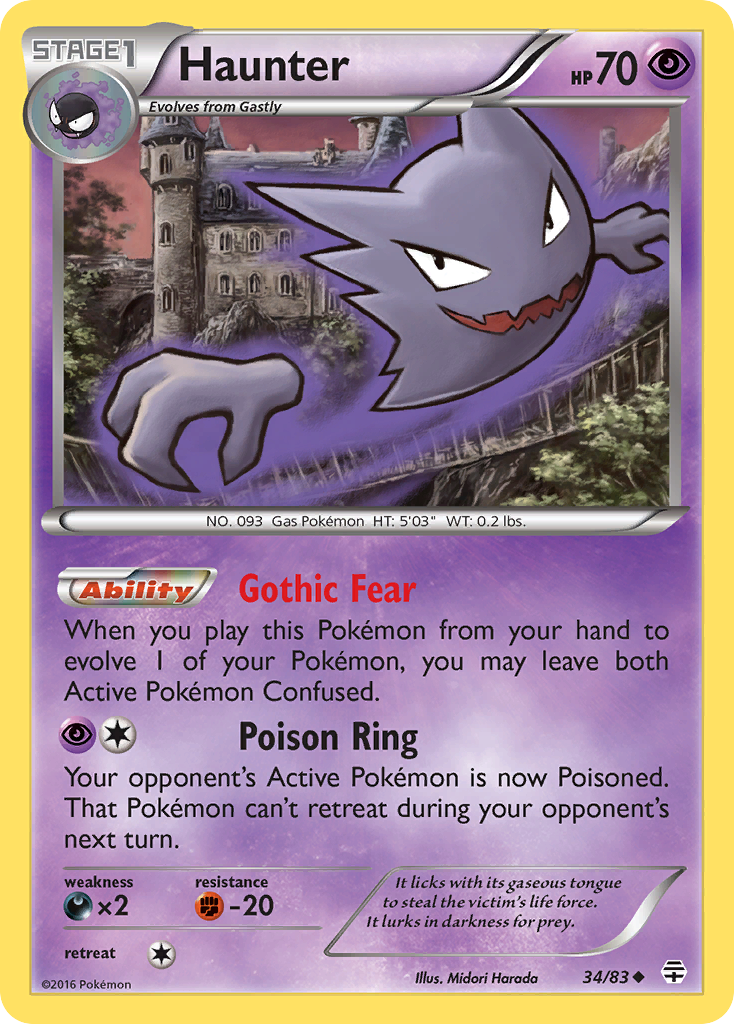 Haunter (34/83) [XY: Generations] | Total Play