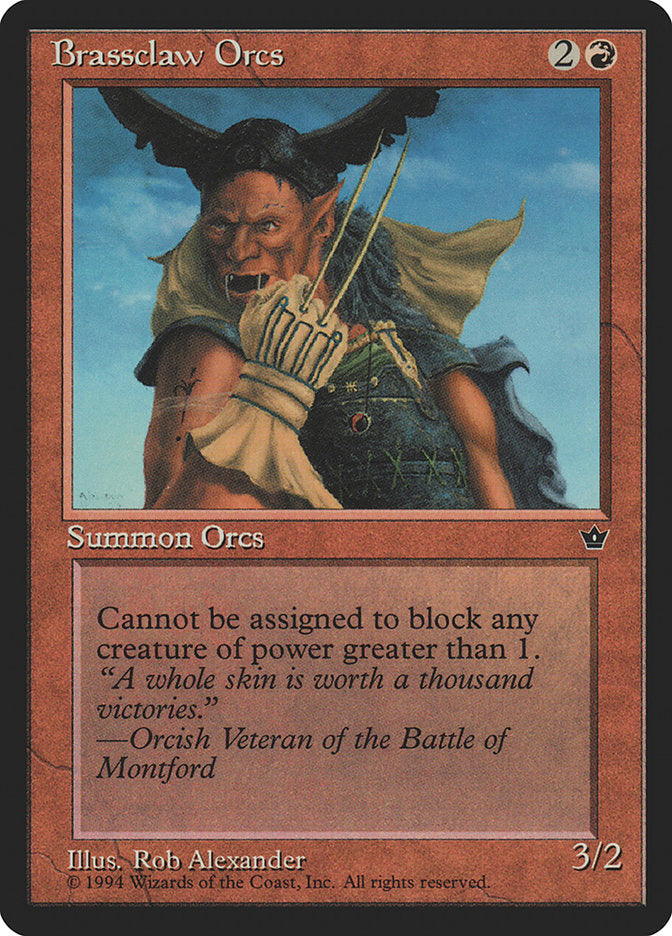 Brassclaw Orcs (Rob Alexander - Orcish Veteran Flavor Text) [Fallen Empires] | Total Play