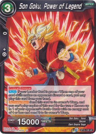 Son Goku, Power of Legend (BT10-128) [Rise of the Unison Warrior 2nd Edition] | Total Play