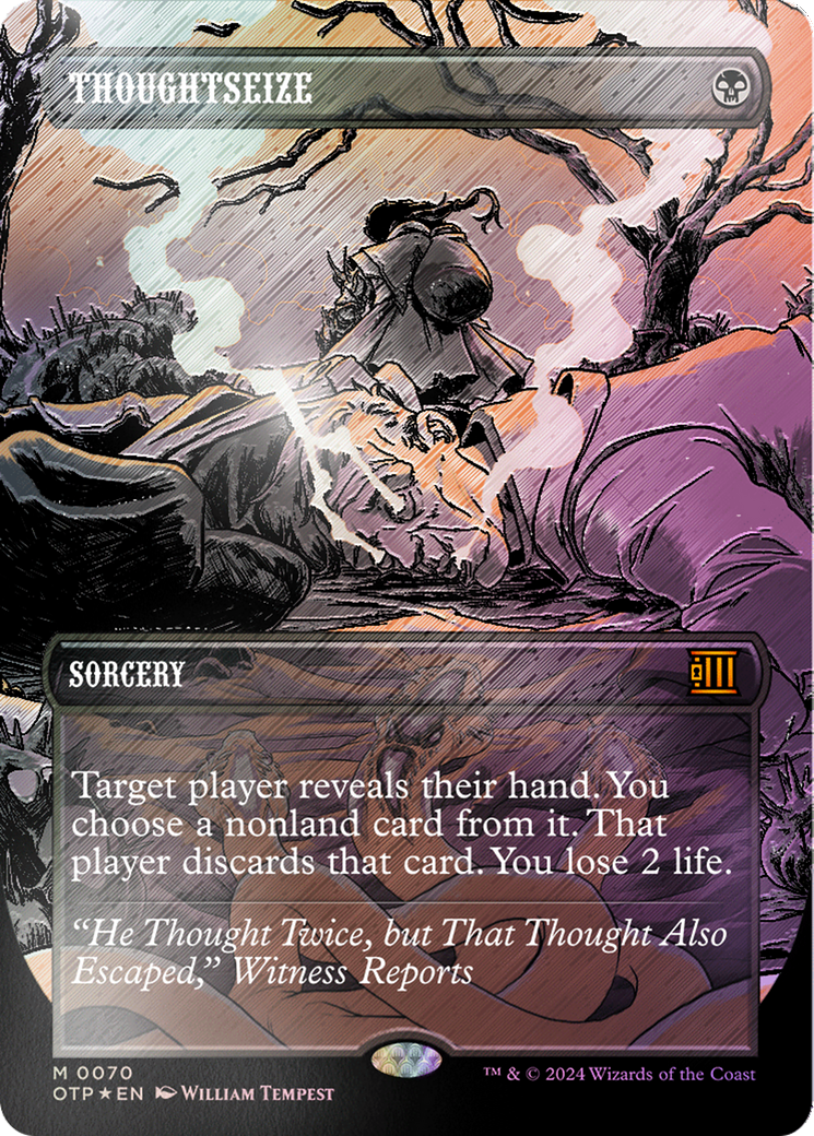 Thoughtseize (Textured Foil) [Outlaws of Thunder Junction: Breaking News] | Total Play