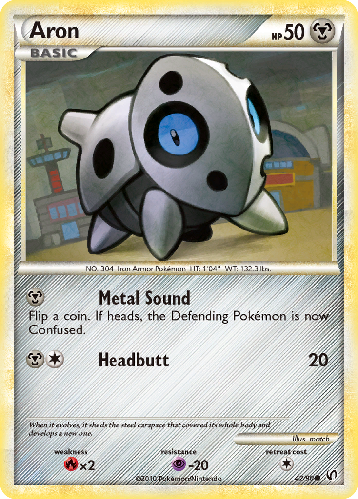 Aron (42/90) [HeartGold & SoulSilver: Undaunted] | Total Play