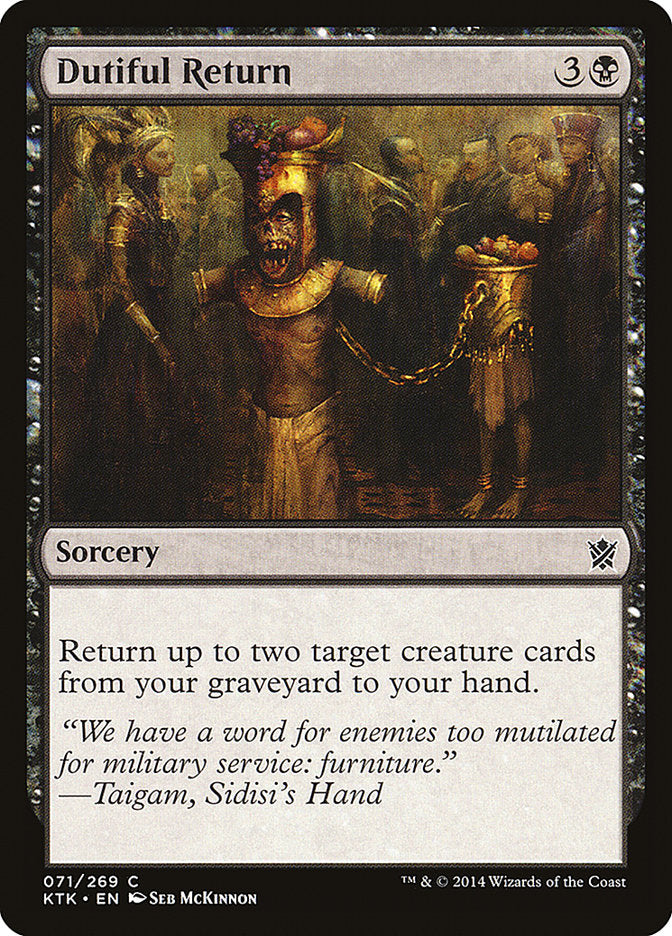 Dutiful Return [Khans of Tarkir] | Total Play