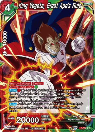 King Vegeta, Great Ape's Rule (P-352) [Tournament Promotion Cards] | Total Play