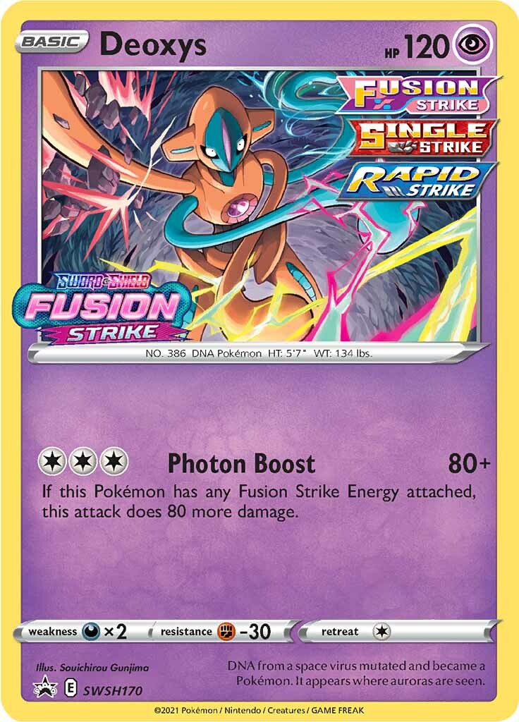 Deoxys (SWSH170) (Prerelease Promo) [Sword & Shield: Black Star Promos] | Total Play