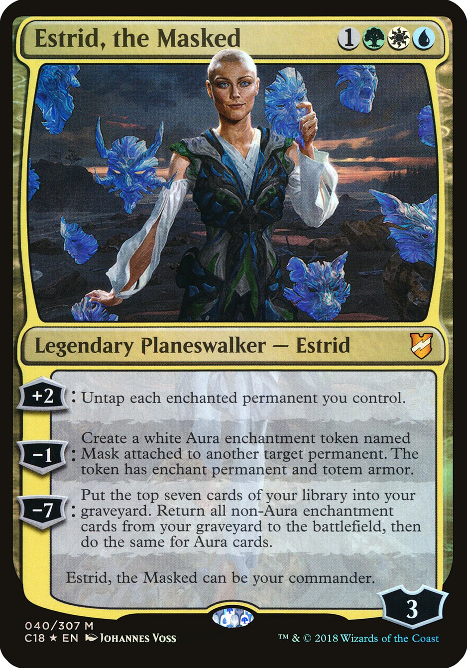 Estrid, the Masked (Oversized) [Commander 2018 Oversized] | Total Play