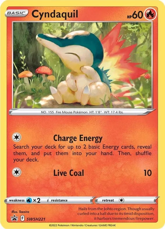 Cyndaquil (SWSH221) (Cosmos Holo) [Sword & Shield: Black Star Promos] | Total Play